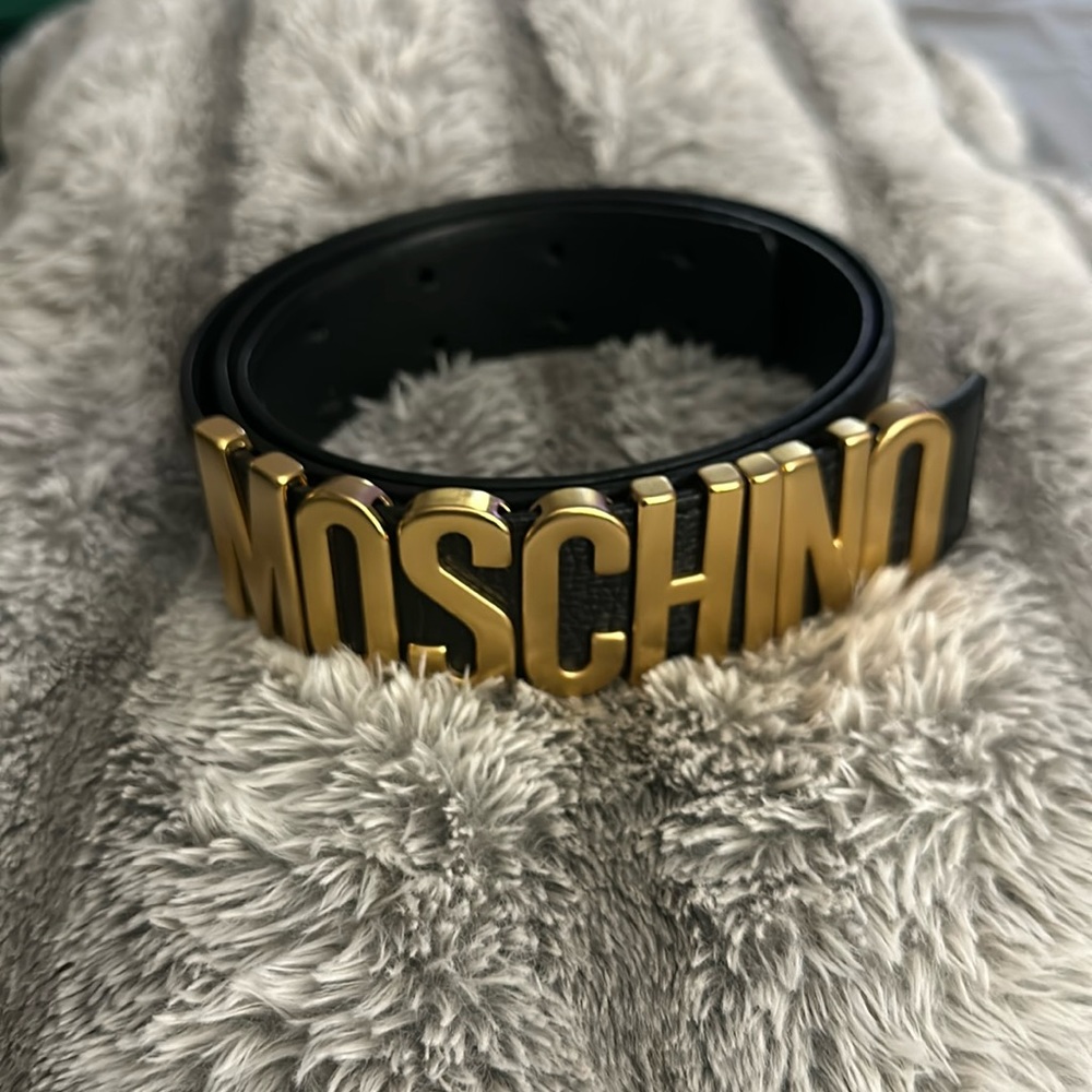 COPY - Moshino Gold & Black Belt size 46